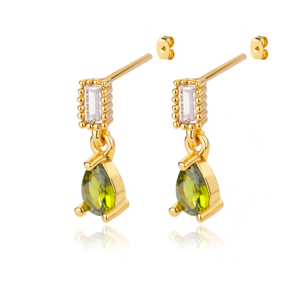 Water Drop Zircon Stud Earrings for Women  Stainless Steel Gold Color Earring 2023 Trend Wedding Jewerly Christmas Gifts