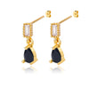 Water Drop Zircon Stud Earrings for Women  Stainless Steel Gold Color Earring 2023 Trend Wedding Jewerly Christmas Gifts