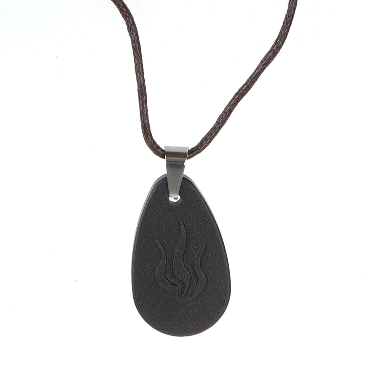 Water-drop Quantum Pendant Scalar Energy Ion Necklace Health Jewelry Lava Stone Pendants 5g radiation Protection shungite Stone