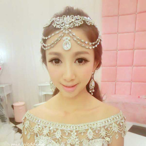 Wedding Accessories 2015 Limited Hot Sale Wedding Hair Accessories Casamento Brida Tiara/necklace Head Jewelry Tiaras And Crowns