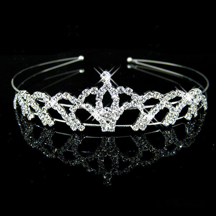 Wedding Bridal Crystal Tiara Crowns Princess Queen Heart Headbands Flower Silver Wedding Hair Accessories for Bride Hair jewelry