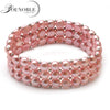 Wedding 100% Natural Pearl Bracelet Women,Bracelet With Pearl Jewelry de perle 3 rows bracelet adjustable