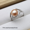 Wedding Real 925 sterling silver ring with pearl,adjustable black pearl ring wift birthd gift