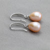 Wedding Real Drop Earrings for Women Bridal Gift,Trendy White Natural Pearl Earrings Silver Jewelry