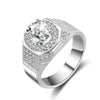 Wedding Rings For Men Bijoux Gentleman Sterling Silver Bridegroom Luxury Jewelry S925 Engagement Ring Anello Oro Uomo