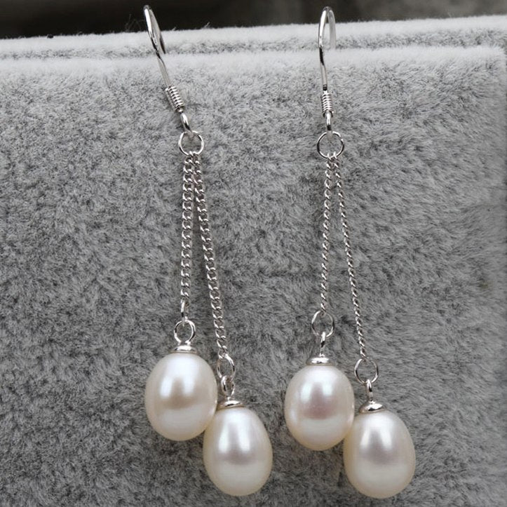 Wedding pearl earrings for women,real natural pearl earrings silver 925 mother of pearl jewelry high quality