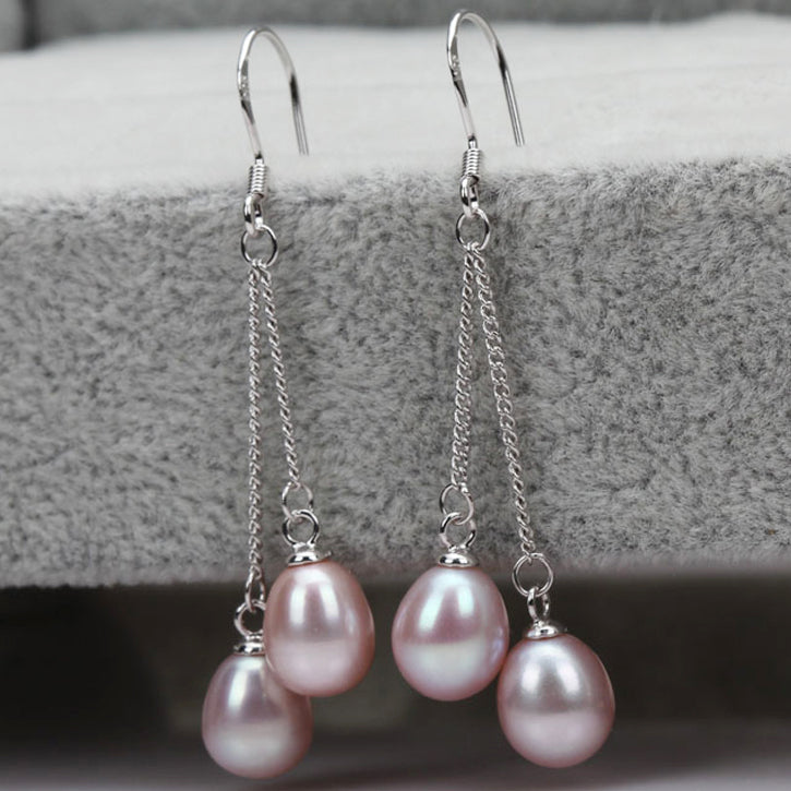 Wedding pearl earrings for women,real natural pearl earrings silver 925 mother of pearl jewelry high quality