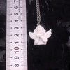 Wenushoushi white color art Baroque angel necklaces women angels necklaces man resin material stainless chains di080