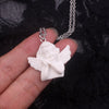 Wenushoushi white color art Baroque angel necklaces women angels necklaces man resin material stainless chains di080