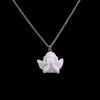 Wenushoushi white color art Baroque angel necklaces women angels necklaces man resin material stainless chains di080