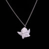 Wenushoushi white color art Baroque angel necklaces women angels necklaces man resin material stainless chains di080