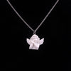 Wenushoushi white color art Baroque angel necklaces women angels necklaces man resin material stainless chains di080