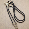 Western Texas Longhorn Buffalo Steer Cow Skull Leather Rodeo Bolo Tie Necktie Jewelry  New