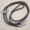 Western Texas Longhorn Buffalo Steer Cow Skull Leather Rodeo Bolo Tie Necktie Jewelry  New