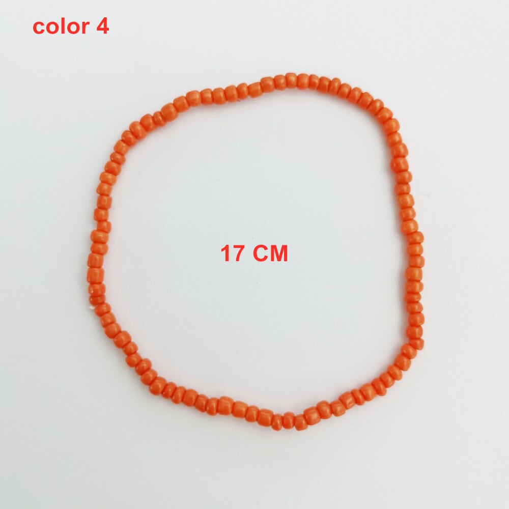 Wgoud Bohemian Seed Bead Handmade Bracelet For Women Multicolor  Simple Manual Elastic Beach Bangle Jewelry Gift