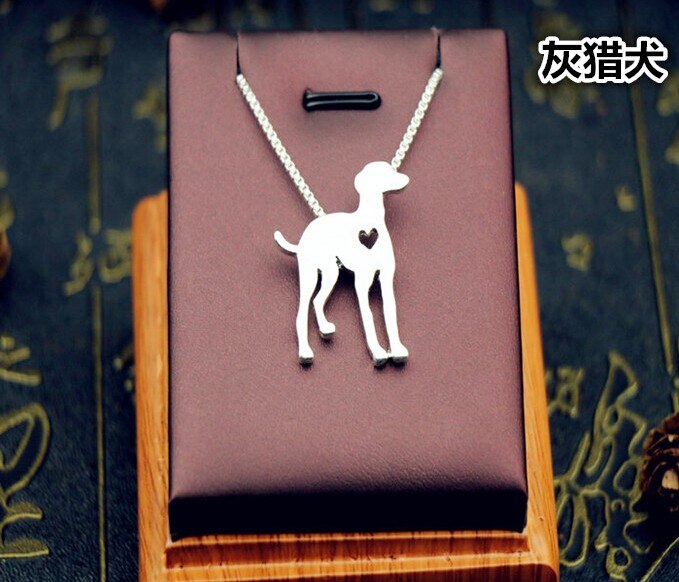 Whippet Greyhound necklace Lovely Pets lover pendant jewelry golden colors plated in stock fast delivery