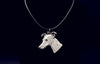 Whippet dog necklace  Handmade necklace Embossed  pendant jewelry golden colors plated fast delivery