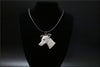 Whippet dog necklace  Handmade necklace Embossed  pendant jewelry golden colors plated fast delivery