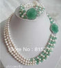 White Akoya Pearl Natural Necklace Bracelet Set fine jewelry gemstone