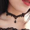 White Black Choker Flower Lace Necklace Women Jewelry Crystal Clavicle Necklace Charm Chain Necklaces Choker Accessories