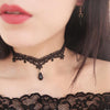 White Black Choker Flower Lace Necklace Women Jewelry Crystal Clavicle Necklace Charm Chain Necklaces Choker Accessories