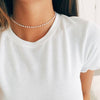 White Imitation Pearl Beaded Chokers Necklaces for Women  Beads Choker Necklace Jewelry Collier Ras Du Cou
