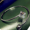 White /Rose Gold Color Classic Bangle Bracelets Cuff For Women Adjustable Charm Love Cubic Crystle Bangles Bracelet