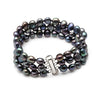 White real black pearl bracelet women,multilayer natural pearl bracelet jewelry daughter girl best gift birthday