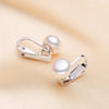 White real natural freshwtaer pearl earrings for women,925 silver pearl earrings mother of pearl jewelry girl party gifts