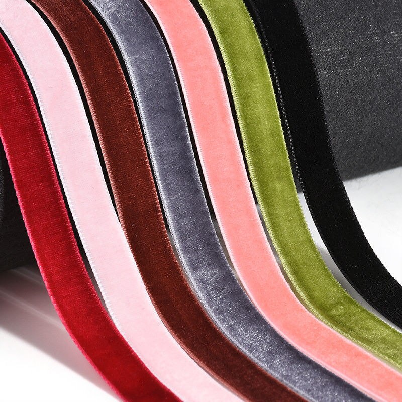 12pc/lot Cute Girls Colorful Velvet Strip Choker Necklace Women Retro Gothic Collar Necklace Female Party Friends Gift