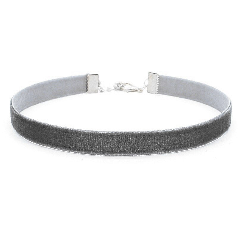 12pc/lot Cute Girls Colorful Velvet Strip Choker Necklace Women Retro Gothic Collar Necklace Female Party Friends Gift