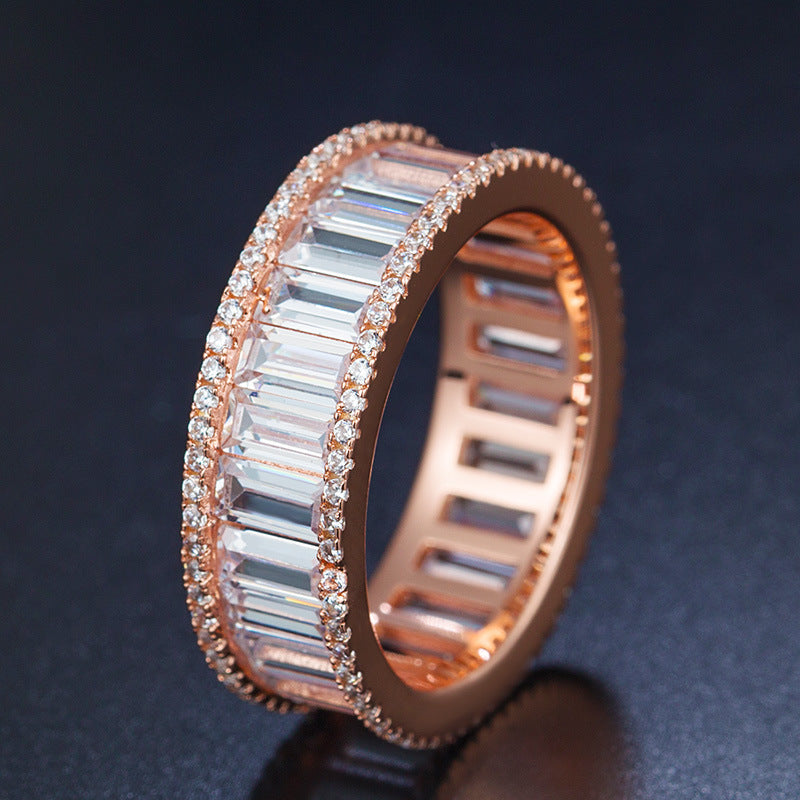 Wholesale 3COLOR Beautiful Cute Simple Jewelry blue Fire Opal cz Champagne Crystal from Austrian Ring For Women Christmas gifts