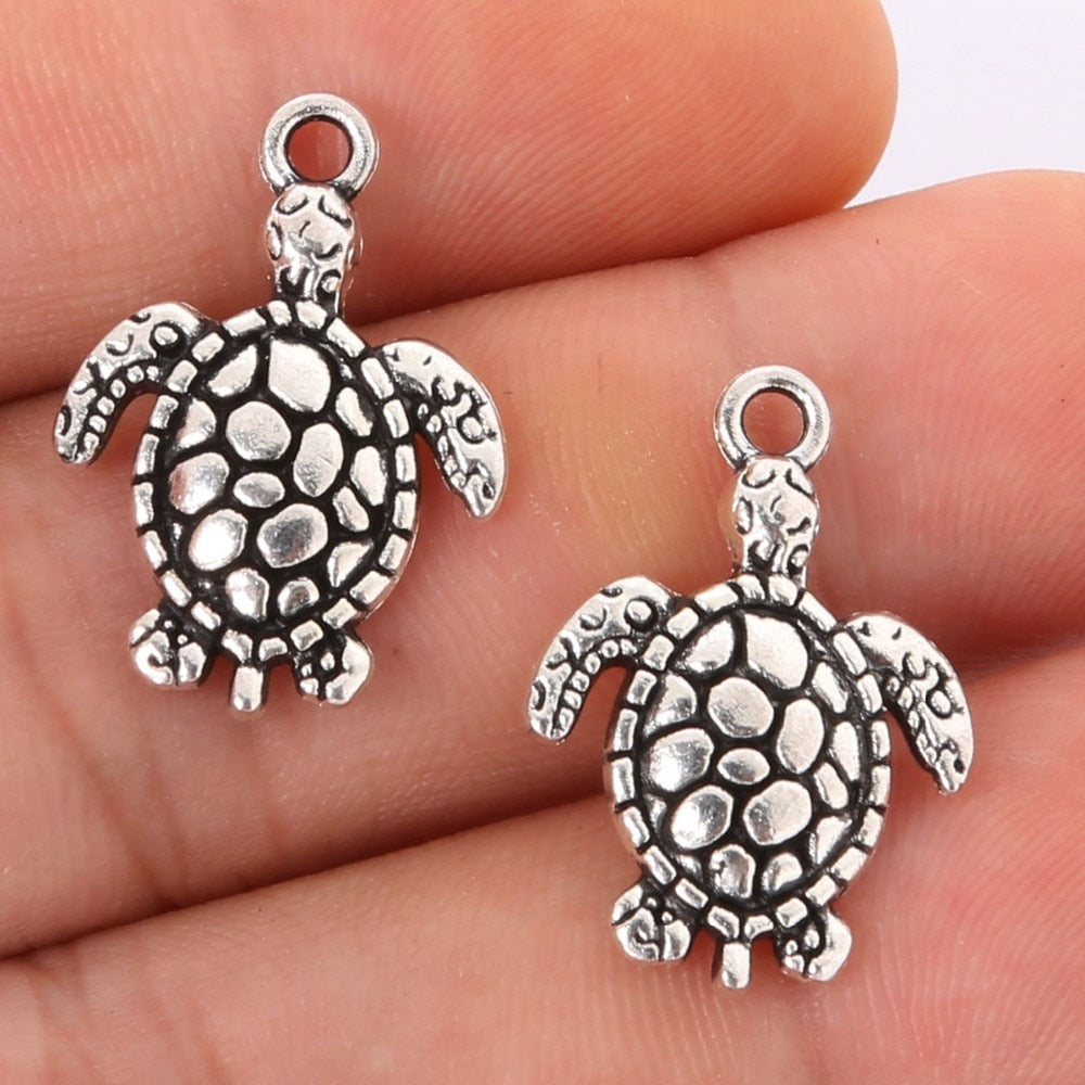 Free-Shipping-8pcs-23x16mm-antique-silver-Alloy-Turtle-charms-Pendant-Jewelry-Findings