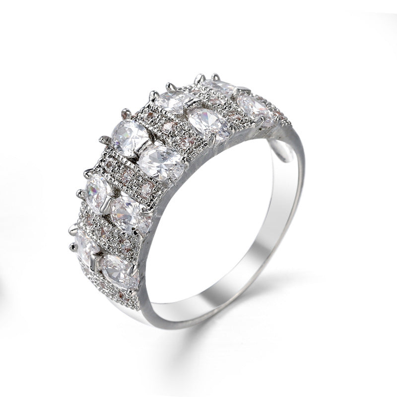 Wholesale Beautiful Simple Jewelry 8 Colors Crystal from Swarovski Ring with Zircon Fit Women and Man Wedding or party