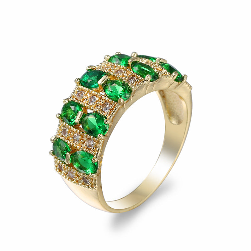Wholesale Beautiful Simple Jewelry 8 Colors Crystal from Swarovski Ring with Zircon Fit Women and Man Wedding or party