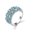 Wholesale Beautiful Simple Jewelry 8 Colors Crystal from Swarovski Ring with Zircon Fit Women and Man Wedding or party