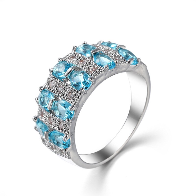 Wholesale Beautiful Simple Jewelry 8 Colors Crystal from Swarovski Ring with Zircon Fit Women and Man Wedding or party