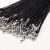 Bulk lot 10pcs Black PU Leather String 50CM Necklace Cords