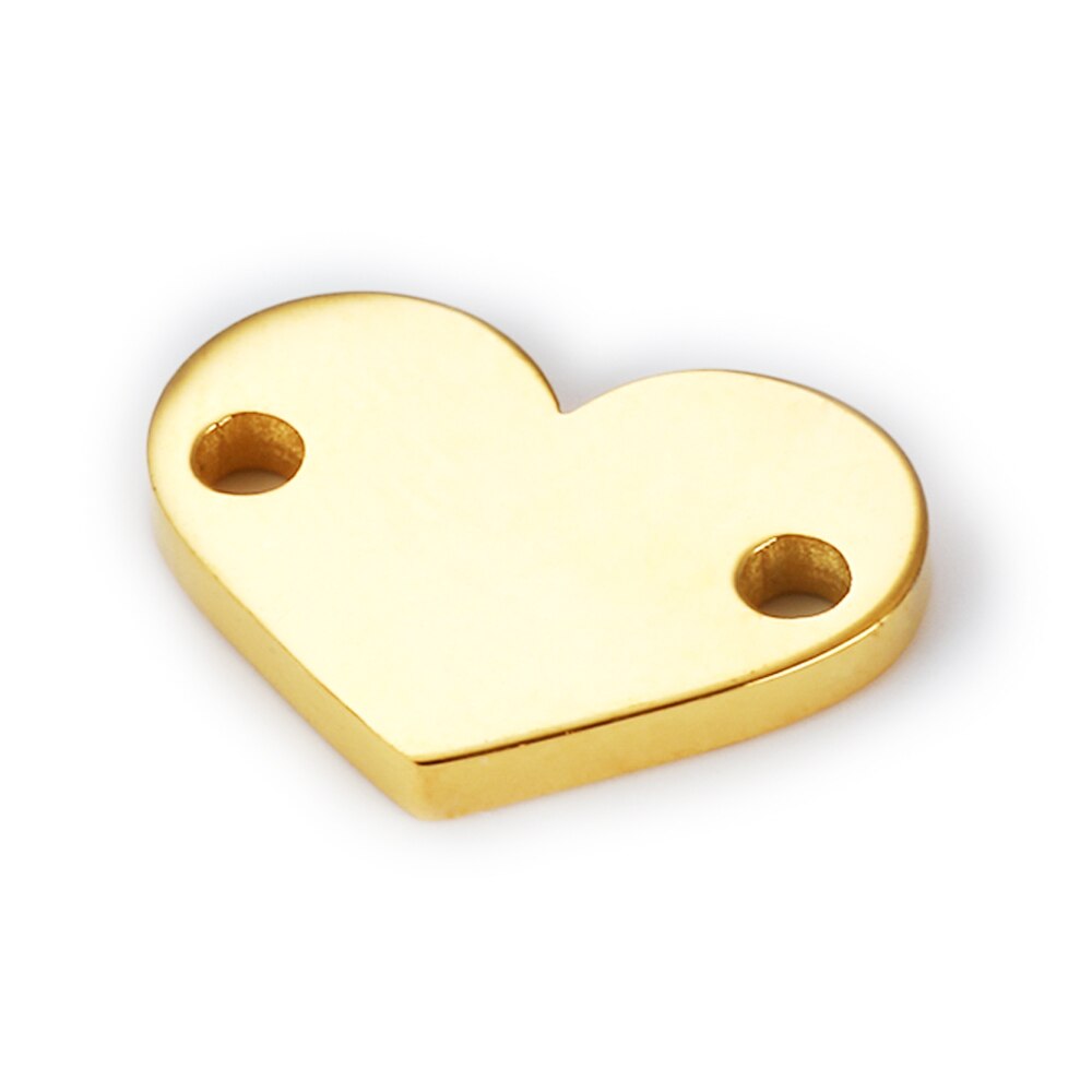Engraved Heart Love Tag DIY Pendant Charm 10pcs/lot Stainless Steel Mirror Polished Metal Sign Custom Gift