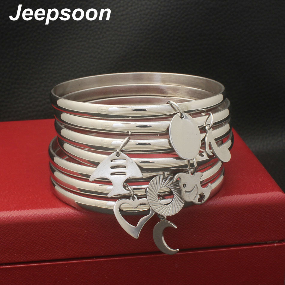 Wholesale HOT New Design Fashion Stainless Steel Jewelry Classic Cuff Bangles & Bracelet Charm For Women And Girl BFADAVCA