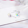 925 Stamp Silver Color Crystal Earrings Mini Sweets Studs Earring Women Wedding Jewelry Engagement Gift
