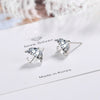 925 Stamp Silver Color Zircon Earrings Mini Umbrella Studs Earring Women Wedding Jewelry Engagement