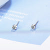 925 Stamp Silver Color Zircon Earrings Whirl Leaf Cymbiform Stud Earring Women Wedding Fine Jewelry