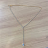 Woman Exquisite Zircon Necklace Collar Sexy Y Statement Rhinestone Long Tassel Necklace Party Jewelry