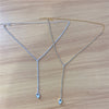 Woman Exquisite Zircon Necklace Collar Sexy Y Statement Rhinestone Long Tassel Necklace Party Jewelry