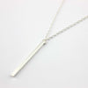 Wholesale New Fashion Gold & Silver Filled Punk Simple Vertical Bar Pendant Necklace Long