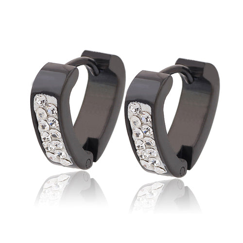 Wholesale New Fashion Jewelry Silver&Gold Color 316L Stainless Steel Zircon Crystal Stud Earrings for Women