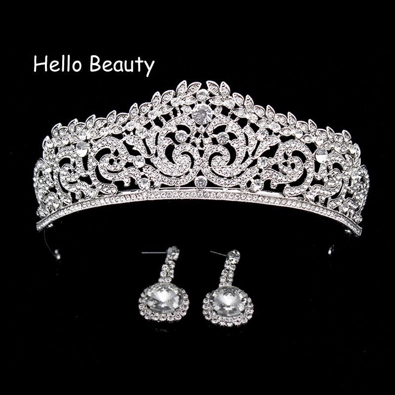 Wholesale Rose Gold Pink Vintage Baroque Queen King Hair Jewelry Pearl Crystal Tiara And Crown Headband For Women Bride Wedding
