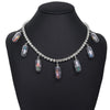 Statement Multicolor Rainbow Transparent Bear Necklace Bohemian Summer Cute Candy Color Resin Bear Collar Necklaces