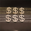 Statement Rhinestone Chain Dollar Necklace Choker for Women Multilayer Chain Choker Crystal Jewelry Party Accessories